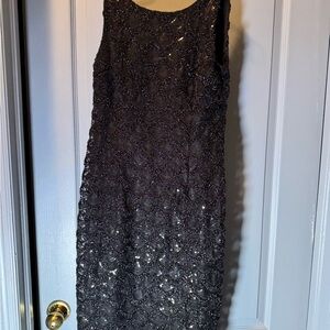 SD Collection Black Beaded Mini Dress